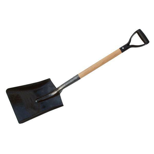 Gardener/Builder Shovel - Wooden Handle Square Spade