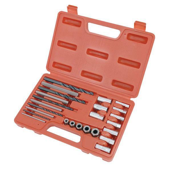 25 Piece Screw Spline Extractor Set Blow Mould Case