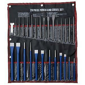 28pc Punch Chisel Set Comprehensive Chrome Vanadium Steel+Pouch