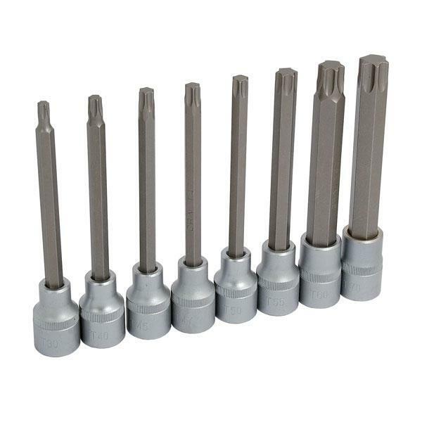 Star Bit Set - 8 piece 1/2 drive Extra Long