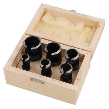 Wood Plug Cutting Set 6 Piece Cutting Tools Drill Bits