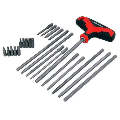 25pc T-Handle Screwdriver Set Inc. Extra Long Bits