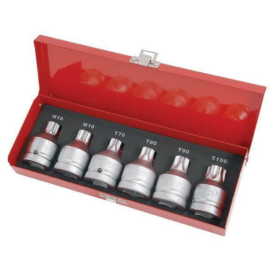 6 piece 3/4 Drive Star and Spline Bit Set