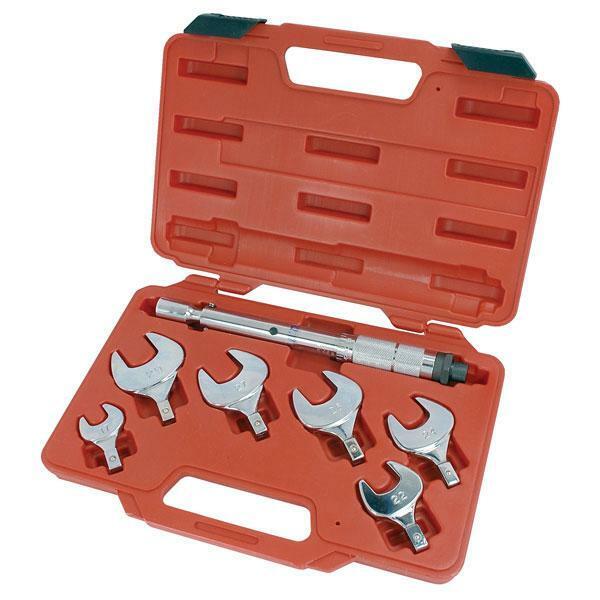 7Pc Spanner Head Set With Torque Quality Tool 17-29mm Sizes Garage Kit