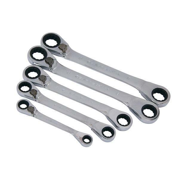 5pc Ratchet Wrench Double Ring Reversible