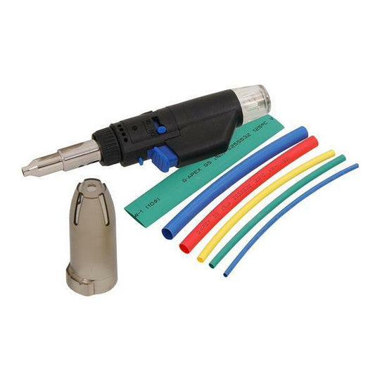 162pc Portable Heat Shrink Kit inc Gas Torch & Assorted Sleeves