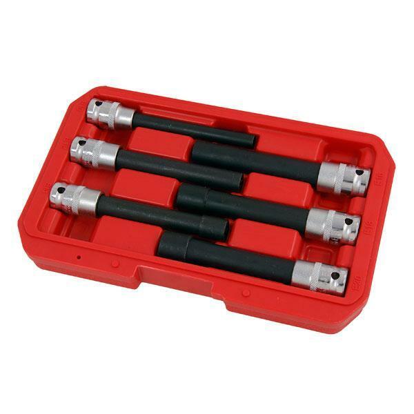 6pc T-star / E-type Sockets Female Extra Long, E10-20 For Cylinder Head