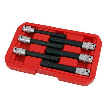 6pc T-star / E-type Sockets Female Extra Long, E10-20 For Cylinder Head