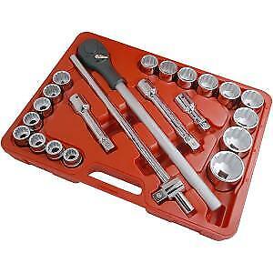 20 Pc 3/4'' inch Dr 19-50mm Socket Ratchet Extension Tool Set