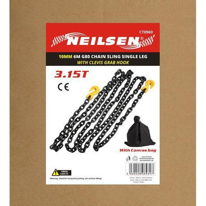 14ft Heavy Duty 3/8" inch Tow Chain with 2 Clevis Hooks