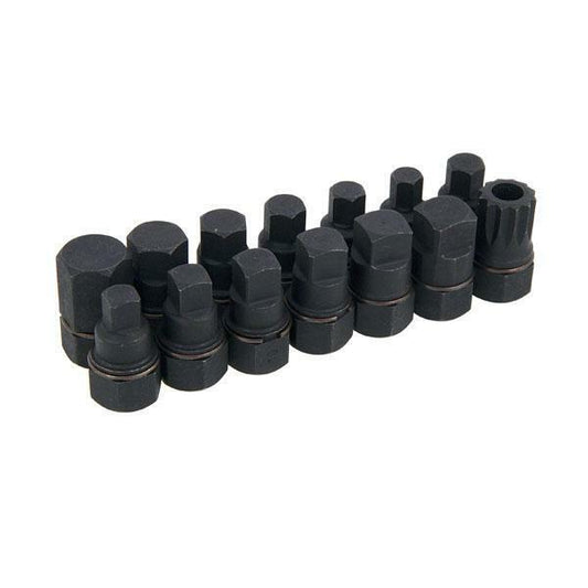 14 piece Master Oil Drain Plug Key Set