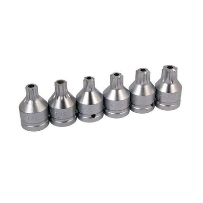 6 piece 3/4 Drive Star and Spline Bit Set