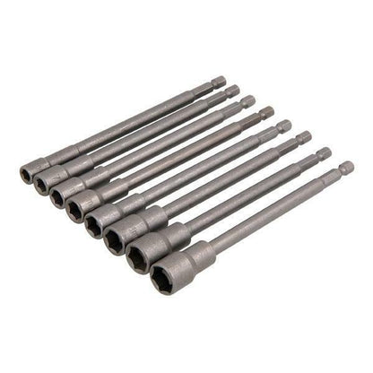 Magnetic Nut Driver Bit Set 8pc Extra Long 150mm 6-13mm