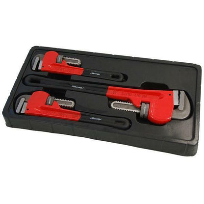 Pipe Wrench Set In Box 3 Piece