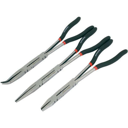 3 Piece X Type Long Reach Pliers Long Flat Bent