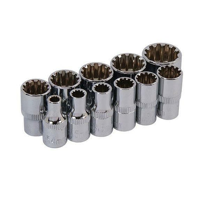 11pc 1/4" Drive Multi-Fit Socket Set - Sizes 4mm - 14mm