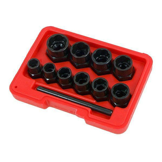 11 pcs Bolt Extractor Set Locking Wheel Nut Remover