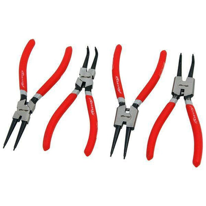 Snap Ring Pliers - 7 inch 4 piece Set Circlip Pliers