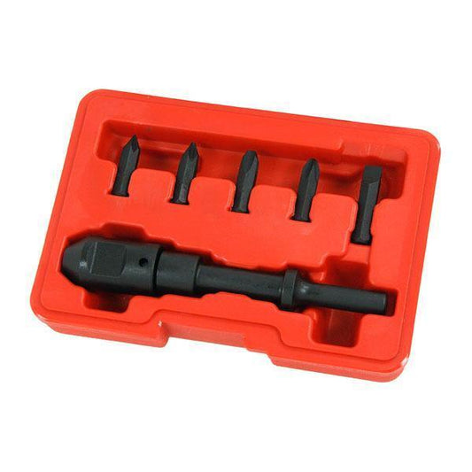 Impact Driver Set, Use With Air Hammer Guns 6pc 5/16" Hex Impact Bits