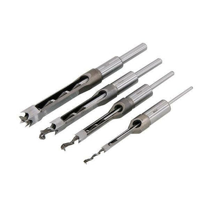 4pc Wood Square Woodwork Auger Mortice Drill Bit Set 6mm 10mm 13mm 16mm