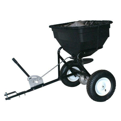 Broadcast Spreader 125lb Tow-Behind Adjustable Flow