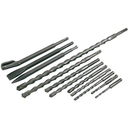 12 Piece Sds Drill and Chisel Set Drill Bits