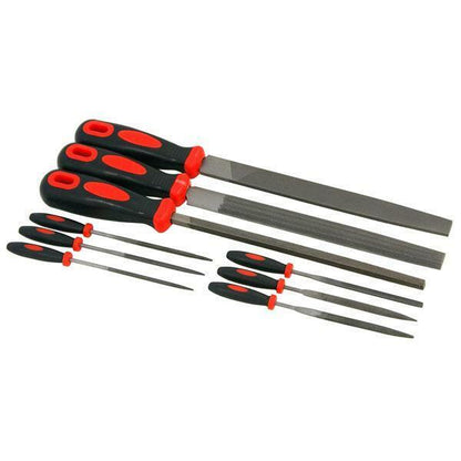 Steel Metal File Set 9 Pieces Round Taper & Needle File