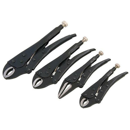 Locking Pliers - 4 Piece Set - Heavy Duty Grip Wrench