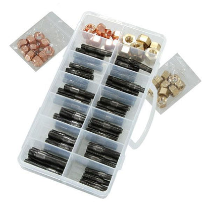 100pc Manifold Stud & Nut Kit - M8, M10