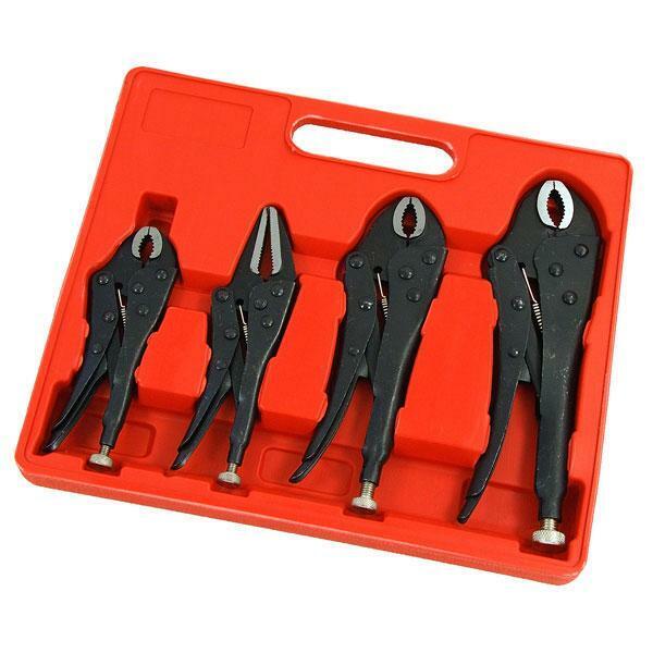 Locking Pliers - 4 Piece Set - Heavy Duty Grip Wrench