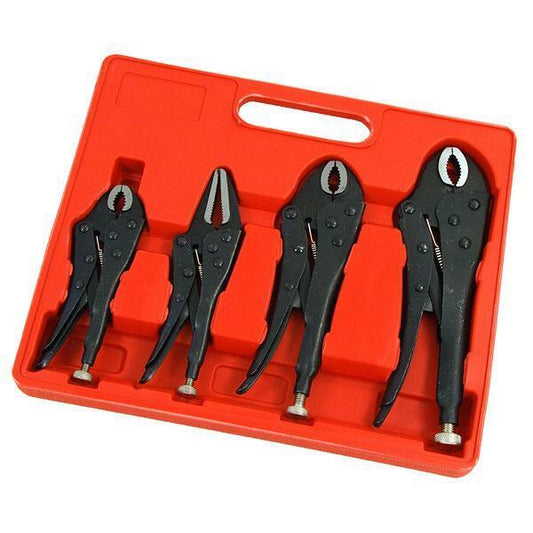 Locking Pliers - 4 Piece Set - Heavy Duty Grip Wrench