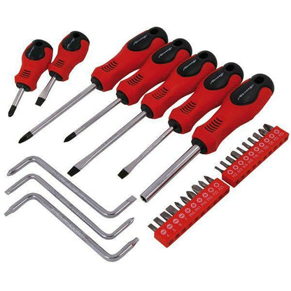 30 Piece Screwdriver & Bit Set Hex Torx Pozi Star