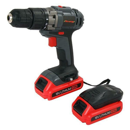 Cordless Drill Set. 18V. 2 Batteries, 71 pc accessories