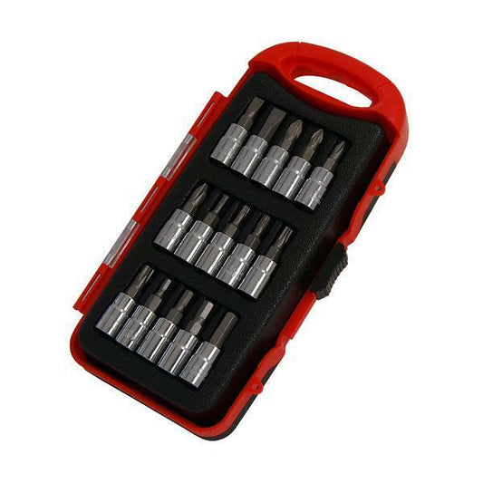 15pcs 1/4" Drive Socket Bits Socket Set - Flat Hex