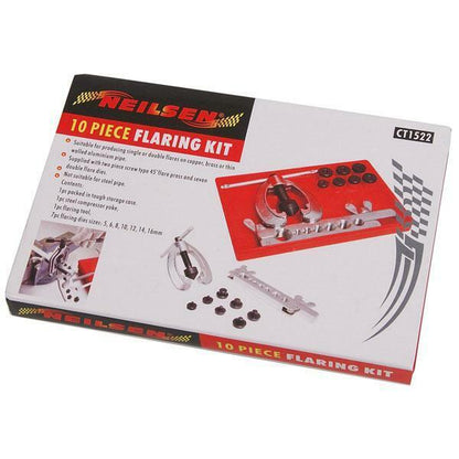 Flaring Kit 10 Piece Brake Pipe Service Repair 5 -16 mm