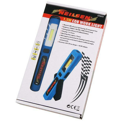 1.5W COB Rechargeable Work Light, Magnetic, Car Charger