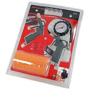 3pc Air Tool Kit Tyre Inflator Air Duster 4.5m Hose