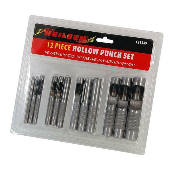 12 Piece Hollow Punch Tool Set Gasket Sheet Metal