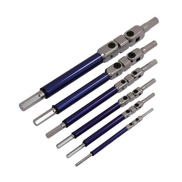 6pc Multi Jointed Hex Wrench Set 3,4,5,6,8 & 10mm