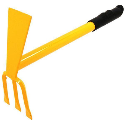 Garden Hoe & Fork - Yellow With Black Handle