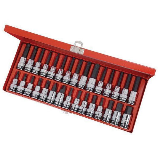 30pc 1/2" Drive Socket Set Hex Screwdriver & Spline Bits Set