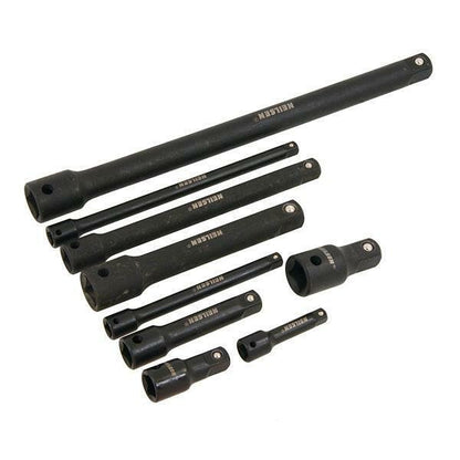 9 Pc 1/4 3/8 & 1/2 Dr. Impact Extension Bar Set