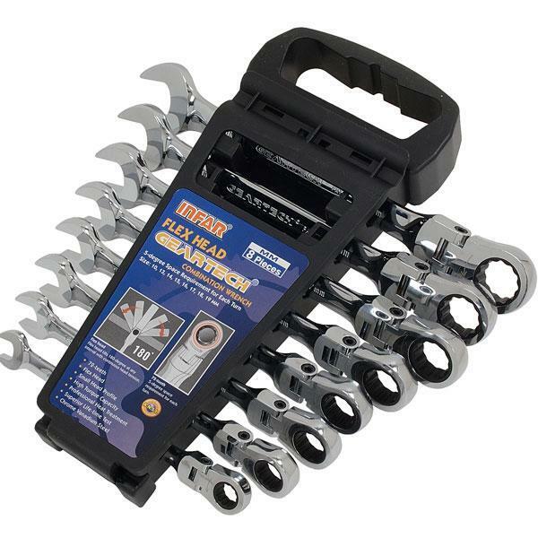 Spanner Set- 8 piece Flexi Ratchet Spanner Set 10 -19 mm