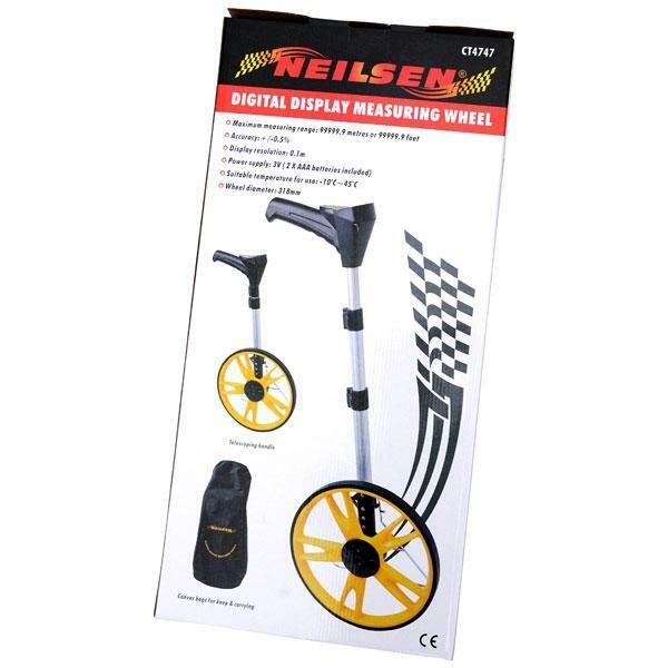 Measuring Wheel, Digital Read, Metres & Feet, Telescopic Handle