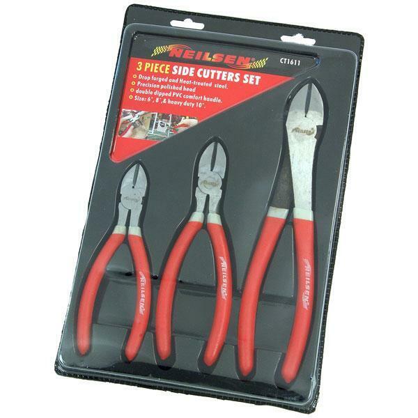 3 Pieces Side Cutter Set Snips Pliers Wires Diagonal