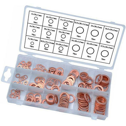 Copper Oil Drain Plug Washer O-ring Assortment