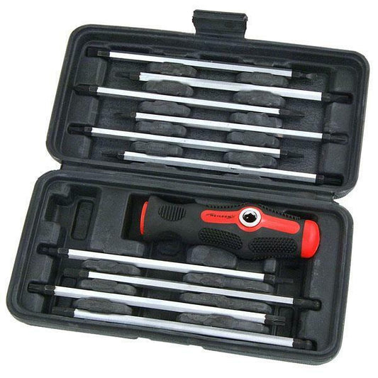 Boxed Screwdriver Set. 11pc Straight & T-Bar Handle