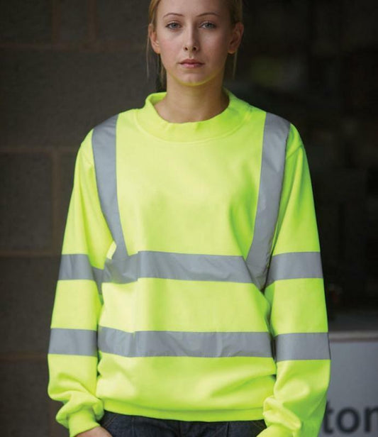 High Visibility Sweatshirt Yellow Xl