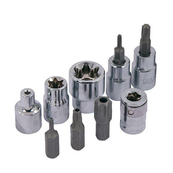 35pc Star Socket Tamperproof Bit Set 1/4", 3/8" & 1/2"