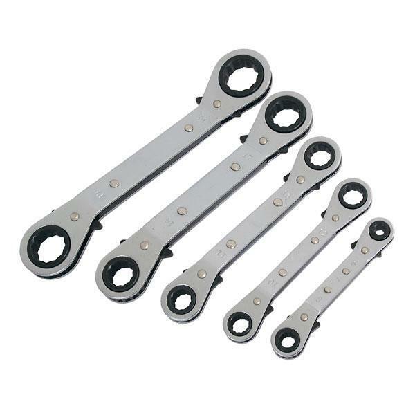 5 Piece Offset Ratchet Ring Spanner Set